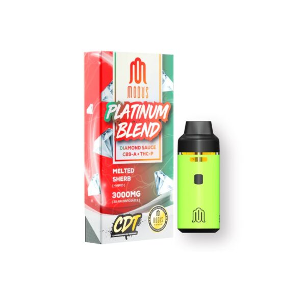 MODUS PLATINUM BLEND DIAMOND SAUCE CB9-A + THC-P 3000MG DISPOSABLE - MELTED SHERB HYBRID