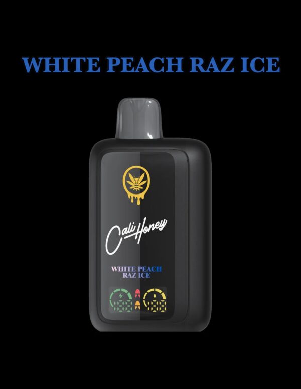CALIFORNIA HONEY 20000 BOX OF 5 - WHITE PEACH RAZZ ICE