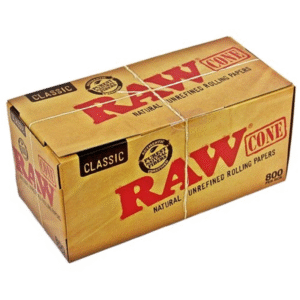 RAW ROLLING PAPER CONES BOX 800 COUNT - CLASSIC KING SIZE