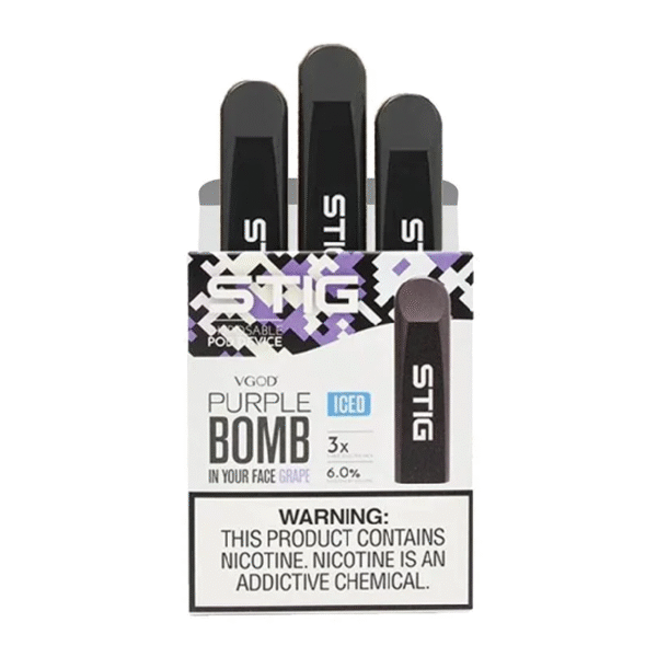 STIG 3 PACK BOX OF 10 - ICED PURPLE BOMB