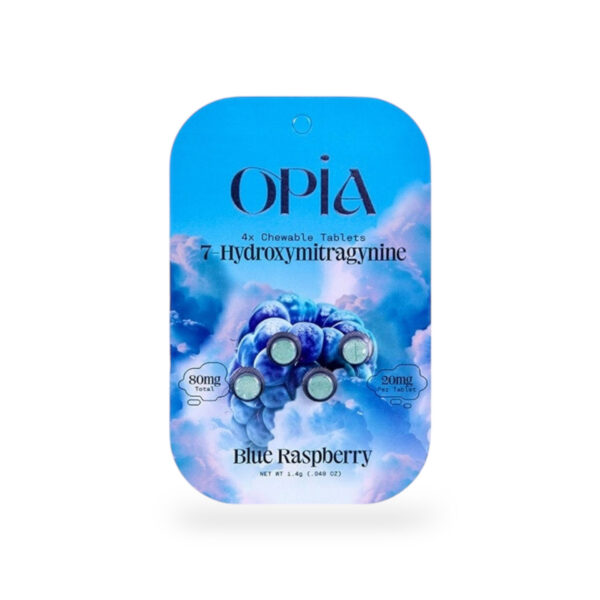 OPIA 7-HYDROXYMITRAGYNINE CHEWABLE TABLETS 20MG 4CT - BLUE RASPBERRY