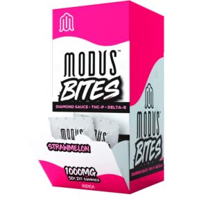 MODUS BITES DIAMOND SAUCE 1000MG 2CT GUMMIES  - STRAWMELON INDICA