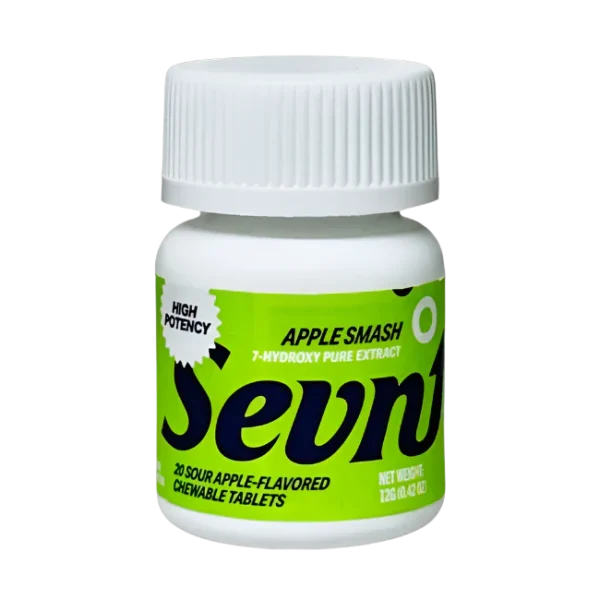 SEVN UP 7-HYDROXY PURE EXTRACT TABLETS BOTTLE 40MG 20CT - APPLE SMASH (SOUR APPLE)
