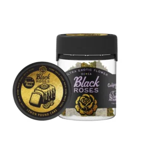 BLACK ROSES PREMIUM ULTRA EXOTIC THC-A FLOWER 3.5G JAR - LEMON POUND CAKE INDICA