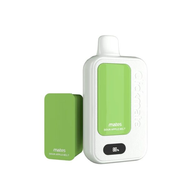 CLICKMATE RECHARGEABLE DISPOSABLE 15000 PUFFS - SOUR APPLE BELT