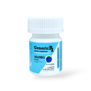 GENERIC RX 7-HYDROXYMITRAGYNINE KRATOM EXTRA STRENGTH TABLETS BOTTLE 40MG 4CT - BLUE RASPBERRY