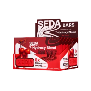 SEDA BARS 7-HYDROXYMITRAGYNINE CHEWABLE TABLETS 100MG 6CT - SOUR CHERRY