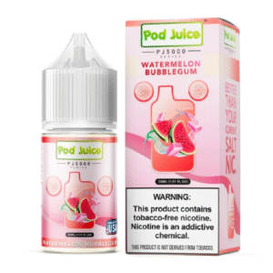 POD JUICE PJ5000 SALT NIC 30ML 55MG - WATERMELON BUBBLEGUM