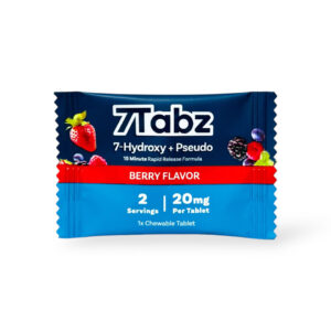 7TABZ 7-HYDROXYMITRAGYNINE+PSEUDO PURE EXTRACT TABLETS 20MG 1CT - BERRY