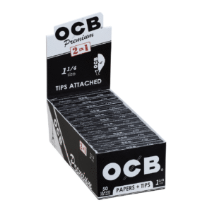 OCB ROLLING PAPERS BOX - PREMIUM 1 1/4 SIZE+TIPS BOX OF 24