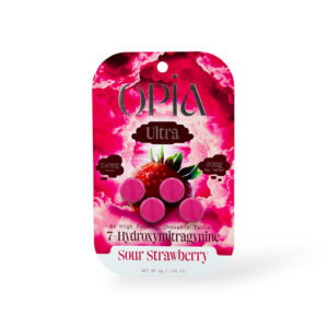 OPIA ULTRA 7-HYDROXYMITRAGYNINE CHEWABLE TABLETS 60MG 4CT - SOUR STRAWBERRY