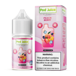 POD JUICE PJ5000 SALT NIC 30ML 55MG - PEACH BERRY