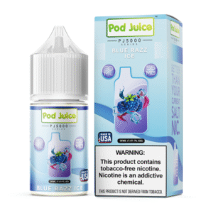 POD JUICE PJ5000 SALT NIC 30ML 55MG - BLUE RAZZ ICE