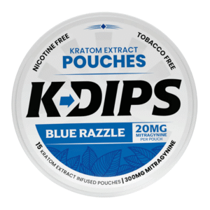 K-DIPS KRATOM EXTRACT INFUSED POUCHES CAN 20MG 15CT - BLUE RAZZLE