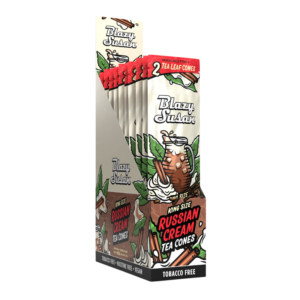 BLAZY SUSAN TEA CONES  BOX OF 10- KING SIZE - RUSSIAN CREAM