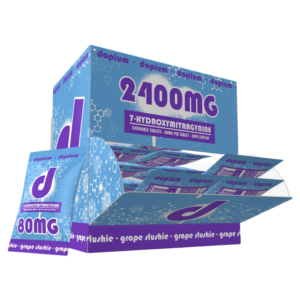 DOPIUM 7-HYDROXYMITRAGYNINE CHEWABLE TABLETS 80MG 1CT - GRAPE SLUSHIE