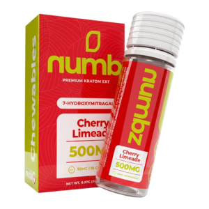 NUMBZ PREMIUM KRATOM EXTRACTS FAST ACTING 7-HYDROXYMITRAGYNINE TABLETS BOTTLE 50MG 10CT - CHERRY LIMEADE