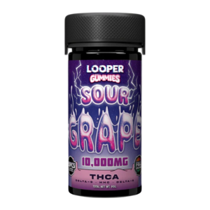 LOOPER THCA ULTRA POTENT FULL SPECTRUM GUMMIES 500MG 20CT JAR - SOUR GRAPE