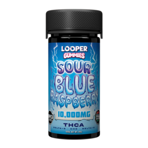 LOOPER THCA ULTRA POTENT FULL SPECTRUM GUMMIES 500MG 20CT JAR - SOUR BLUE RASPBERRY