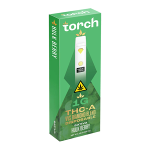 TORCH THC-A 1G VVS DIAMOND BLEND DISPOSABLE - HULK BERRY SATIVA