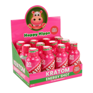 HAPPY HIPPO KRATOM EXTRACT SHOTS 2FLOZ  BOX OF 12 - FRUIT PUNCH PARTY