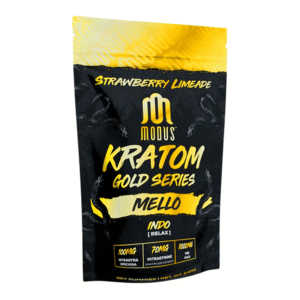 MODUS GOLD SERIES  KRATOM GUMMIES 1000MG  - MELLO INDO RELAX - STRAWBERRY LIMEADE