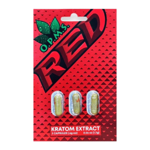 O.P.M.S. KRATOM CAPSULES - RED 3CT