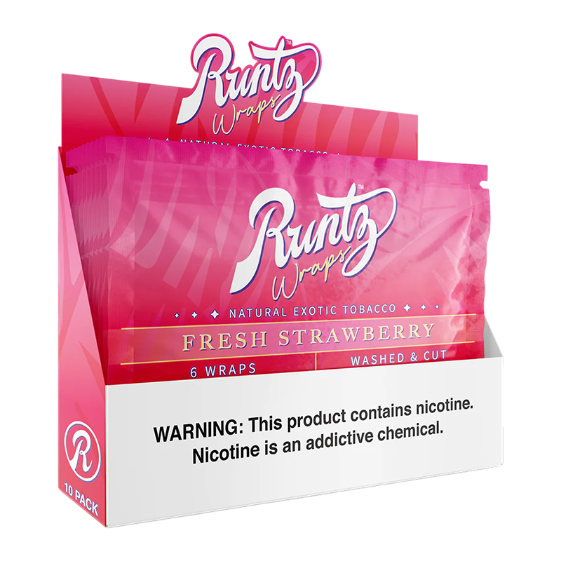 RUNTZ WRAP BOX OF 10 - FRESH STRAWBERRY