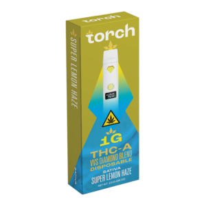 TORCH THC-A 1G VVS DIAMOND BLEND DISPOSABLE - SUPER LEMON HAZE SATIVA