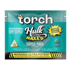 TORCH HULK GUMMIES MAXX'D 2000MG+25MGD9 BOOSTER 3CT - TROPICAL PUNCH