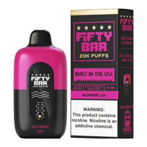 FIFTY BAR V2 BLK SERIES 20000 BOX OF 5 - RASPBERRY JAM