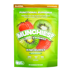 DELTA MUNCHIES FUNCTIONAL EUPHORIA DELTA 9 BOOSTED GUMMIES - KIWI BURST SATIVA - PLAYFUL