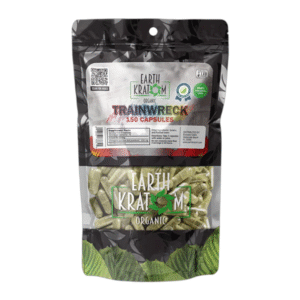 EARTH KRATOM ORGANIC CAPSULES 150CT - TRAINWRECK