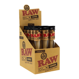 RAW GLASS TIPPED CONES DLX BOX OF 12