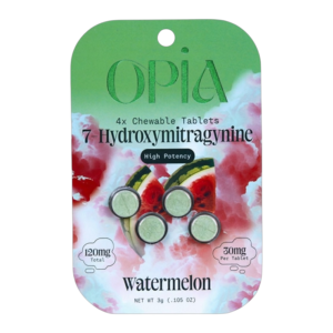 OPIA 7-HYDROXYMITRAGYNINE CHEWABLE TABLETS 30MG 4CT - WATERMELON