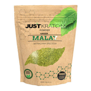 JUST KRATOM POWDER 1000 GRAMS - MALAY GREEN VEIN