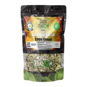 EARTH KRATOM ORGANIC CAPSULES 1000CT - BALI KRATOM