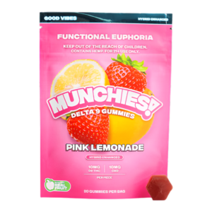 DELTA MUNCHIES FUNCTIONAL EUPHORIA DELTA 9 BOOSTED GUMMIES - PINK LEMONADE HYBRID - GOOD VIBES