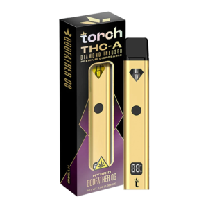 TORCH DIAMOND INFUSED PREMIUM THC-A DISPOSABLE 2.5G - GOD FATHER OG HYBRID