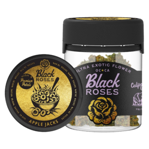 BLACK ROSES PREMIUM ULTRA EXOTIC THC-A FLOWER 3.5G JAR - APPLE JACKS SATIVA