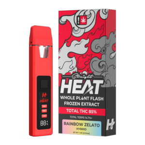 STRAIGHT HEAT WHOLE PLANT FLASH FROZEN EXTRACT 1G DISPOSABLE - RAINBOW ZELATO HYBRID