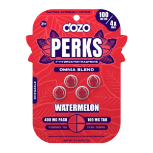 DOZO PERKS 7-HYDROXYMITRAGYNINE TABLETS 100MG 4CT - OMNIA BLEND WATERMELON