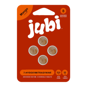 JUBI ADVANCED KRATOM 7-HYDROXYMITRAGYNINE TABLETS 50MG 4CT - MANGO