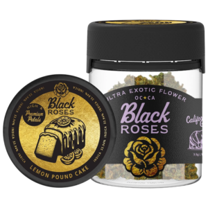 BLACK ROSES PREMIUM ULTRA EXOTIC THC-A FLOWER 3.5G JAR - LEMON POUND CAKE INDICA