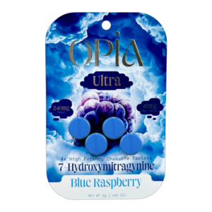 OPIA ULTRA 7-HYDROXYMITRAGYNINE CHEWABLE TABLETS 60MG 4CT - BLUE RASPBERRY