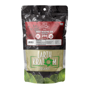EARTH KRATOM ORGANIC KRATOM POWDER 250G/8.81OZ - RED MAENG DA
