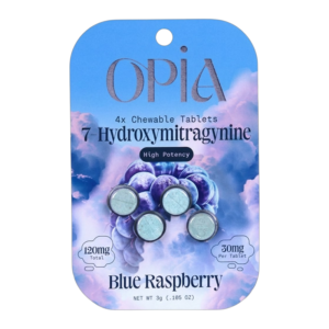OPIA 7-HYDROXYMITRAGYNINE CHEWABLE TABLETS 30MG 4CT - BLUE RASPBERRY