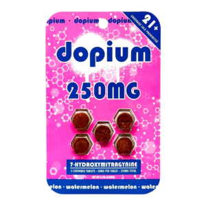 DOPIUM 7-HYDROXYMITRAGYNINE CHEWABLE TABLETS 50MG 5CT - WATERMELON