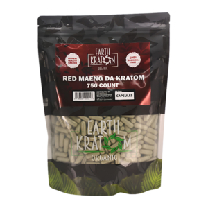 EARTH KRATOM ORGANIC CAPSULES 750CT - RED MAENG DA