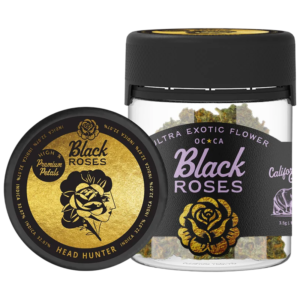 BLACK ROSES PREMIUM ULTRA EXOTIC THC-A FLOWER 3.5G JAR - HEAD HUNTER INDICA